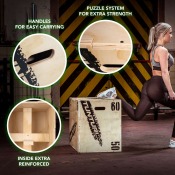 Master Fitness Plyometric Box Svart 50–60–75 – Plyobox