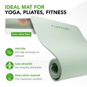 Tunturi Yoga Mat 8 mm Mint tjock yogamatta antihalk TPE