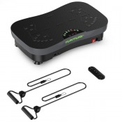 Tunturi Cardio Fit V30 vibrationsplatta med medföljande motståndsband och fjärrkontroll