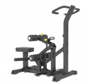 Hip Thrust Machine - Sidovy visar viktbelastning och benstöd