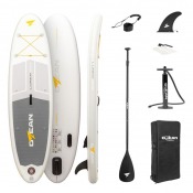 Ozean Lumen 275 SUP-bräda vit/grå med paddel, pump, leash och bärväska