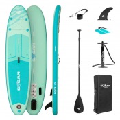 Ozean Siren 305 SUP-bräda ljusgrön med paddel, pump, leash och bärväska
