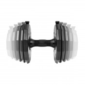 PRO PU Dumbbells hantel med runda vikter och rakt handtag i svart utförande.