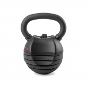 Quick-lock Kettlebell med rundad svart kropp och tydliga viktsegment sedd framifrån.