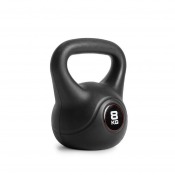 Vinyl Kettlebell 8 kg med svart yta sedd framifrån mot ljus bakgrund.