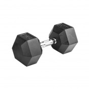 Två svarta hexhantlar med räfflade handtag och sexkantiga ändar, fristående mot vit bakgrund.