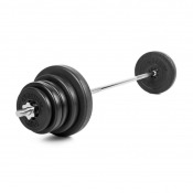 Gymstick Vinylset 50 kg med kromad skivstång, vikter och metallås
