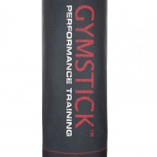 Detaljbild på boxsäckens cylindriska sida med vertikal logotyp i rött mot svart yta.