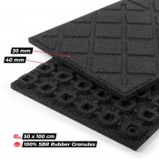 Pro Rubber Flooring 50 x 100 x 4 cm