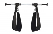 Ab straps för magträning med vadderade armbågsstöd och upphängningsremmar i svart utförande.