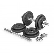 Adjustable Dumbbell Set 20 kg – viktskivor, hantelgrepp och låsmuttrar