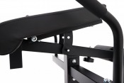 Master Fitness BX25 – vadderad rulle och stödarm, slitstark stoppning (detalj)