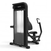 Chest Press PRO 519 snett bakifrån med viktmagasin