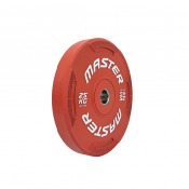 Master Fitness Easygrip Color bumperviktskiva röd 25kg