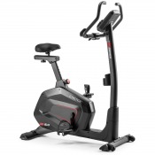 Motionscykel Gymstick GB6.0 sedd från sidan med upprätt styre, sadel och stabil fotplatta