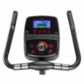 Detaljbild på styre med integrerad LCD-display och greppytor på Gymstick GB8.0