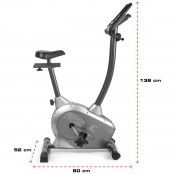 Motionscykel Gymstick IC3.0 sedd i sned vinkel med ram, svänghjul och pedaler synliga