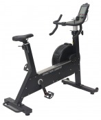 Luftdriven fanbike med fläkthjul och sadel på justerbar stolpe, sedd från sidan.