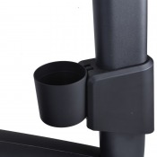 Detaljbild på hållare monterad på ramen under styret på Gymstick GB8.0