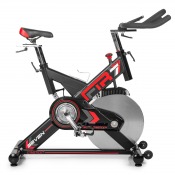 Gymstick FTR7 Indoor Racer spinningcykel sedd från sidan med låg profil och tydlig ramgeometri.