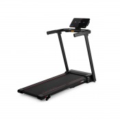 Gymstick GT1.0 löpband med svart ram, plan löpyta och uppfällbart handtag, visat fristående