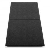 PRO Rubber Flooring 50 x 100 x 4 cm, två svarta gummiplattor