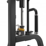Impulse IFP1613 Vertical Leg Press, närbild på säkerhetsspärr och handtag