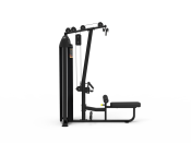 Impulse PL9002 Lat Pulldown Seated Row Black styrkemaskin i svart, sedd från sidan