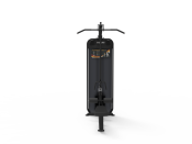 Impulse PL9002 Lat Pulldown Seated Row Black styrkemaskin i svart, sedd rakt framifrån
