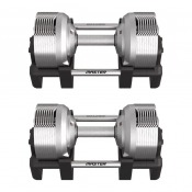 Master Fitness Elite justerbara hantlar 2 × 32,5 kg i silver