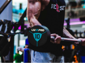 Livepro barbell 10 kg fast skivstång miljöbild