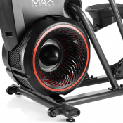 Denna bild visar det innovativa motståndssystemet på Max Trainer M3i, med en spiralformad design i svänghjulet som bidrar till m
