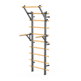 Master Fitness Wallbar – Ribbstol med Pull Up Wallbar chinsräcke och Dip Wallbar dipsgrepp monterade