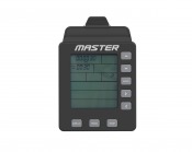 Person som roddar bakåt på Master Roddmaskin R6090 Air-Mag med fullt utslag.