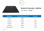 Stafflade priser Bonkers XL gymplatta 100x100 cm 15 mm – mängdrabatt per platta, pris från 399 till 329 kr