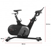 Gymstick Racer Bike inomhuscykel från sidan med justerbar sadel och framflyttat svänghjul