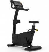 Motionscykel Impulse RU700 Black sedd i sned vinkel med synligt svänghjul, pedaler och stabil ram