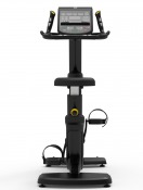 Motionscykel Impulse RU700 Black sedd framifrån med centrerad ram, styre och bred fotplatta