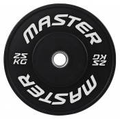 Bumper plate i svart gummi med vit BRUTE-text runt kanten och vit viktangivelse vid centrumhålet.