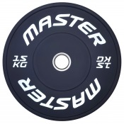 Bumper plate i svart gummi med vit BRUTE-text runt kanten och viktmärkning vid centrumhålet.