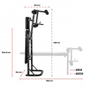 Gymstick Weight Bench 40kg Set – detaljvy av bänk och fästen