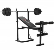 Gymstick Weight Bench 40kg Set komplett med skivstång och viktskivor