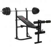 Gymstick Weight Bench 40kg Set komplett med skivstång och viktskivor