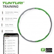 Tunturi Fitness Hula Hoop med vågig design, uppdelad i delar för enkel förvaring.