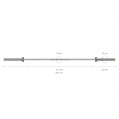 Olympisk skivstång för damer – 812 Weightlifting Bar Women, 15 kg, greppdiameter 25 mm