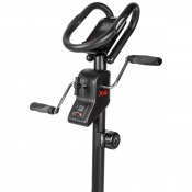 Detaljbild på vevparti och styre på Gymstick Crank Bike X4 i svart utförande