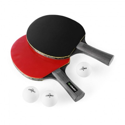 Court Advanced racketset med två pingisracketar och bollar