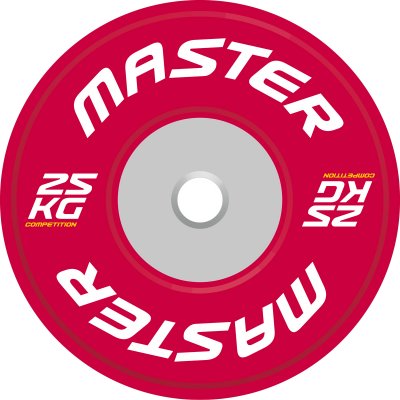 Competition bumper plate 25 kg Master fitness