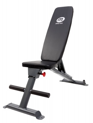 Master Fitness Black Bench III Fold, justerbar träningsbänk i svart