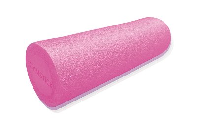Foamroller i ljusrosa utförande sedd i sned vinkel.